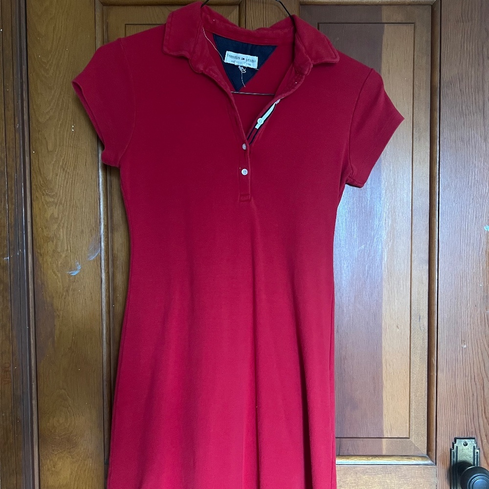 TOMMY HILFIGER STRETCH COTTON POLO DRESS